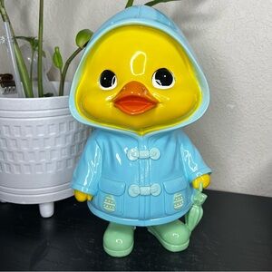 NEW 14" Springtime Duck with Blue Raincoat & Boots